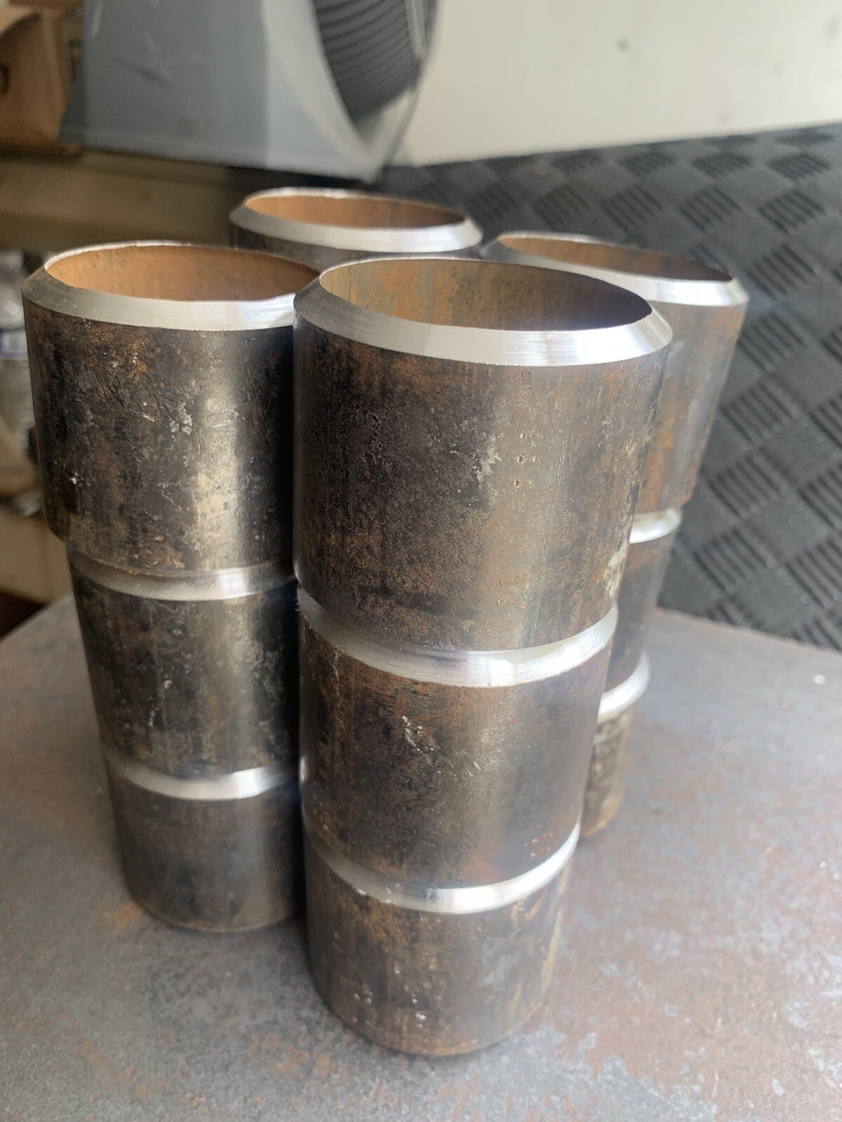Weld COUPONSs, Pipe Beveled couponsS 3” ID x 2″ +/-1/8″ SCH 40 3 PAIRS
