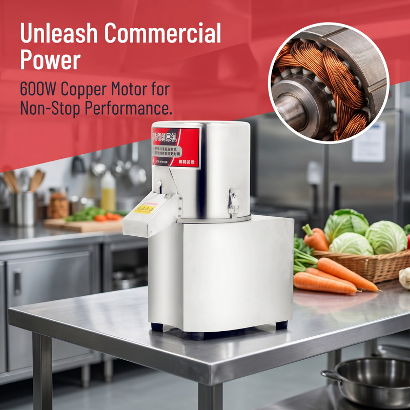 Commercial 110V 600W Food Processor Electric Vegetable Chopper Grinder Machine