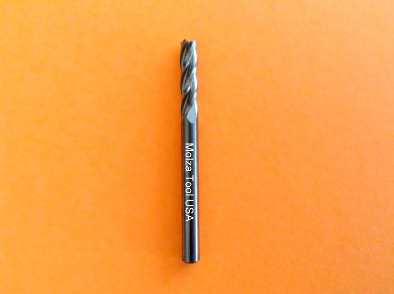 CARBIDE END MILL 10 PCS 1/8″ DIA 3/8″ STUB LOC 4 FLUTE RHS RHC 10 PACK USA MADE