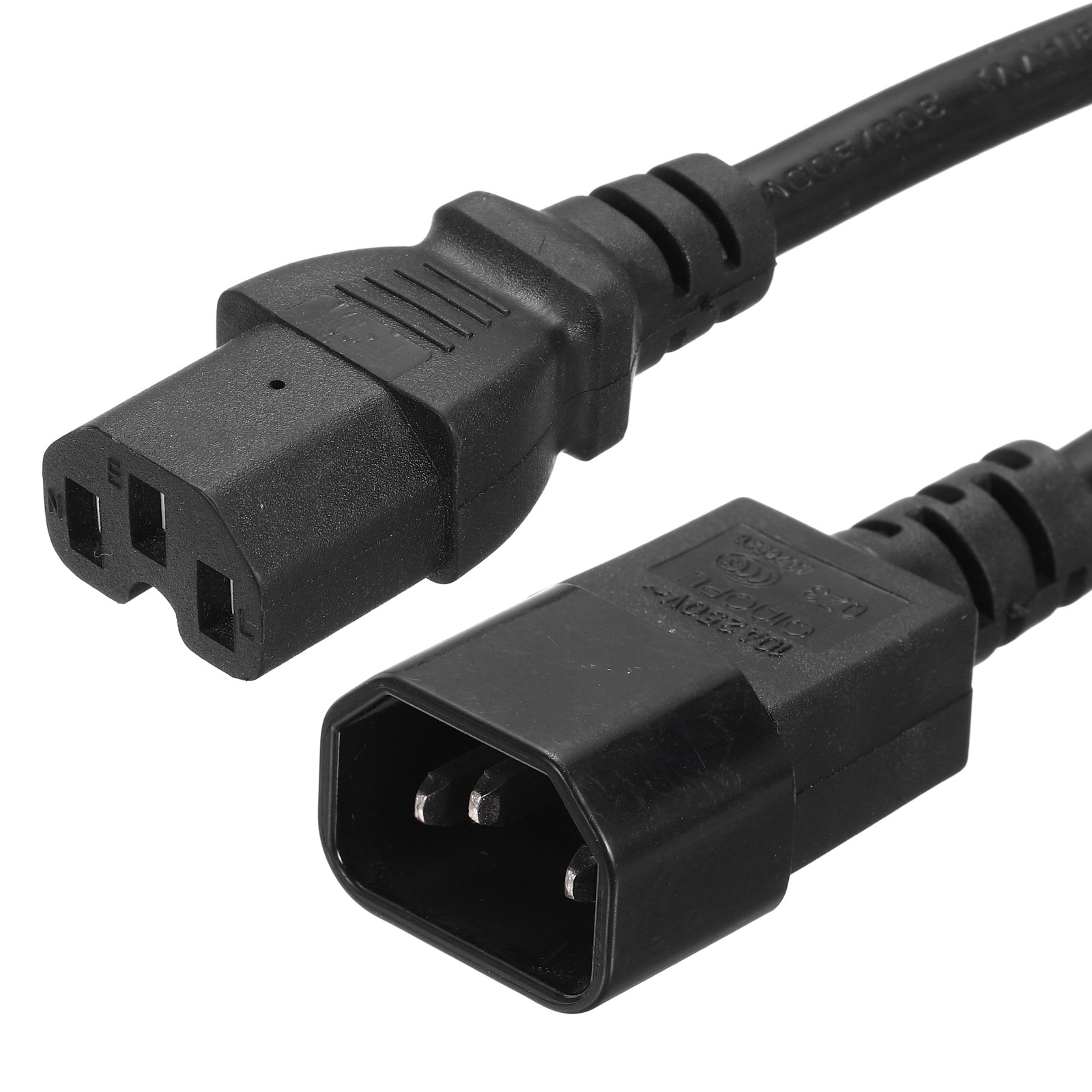 AC Power Cord 3 Prong C14 Male to C15 Female 1.5mm2 5m 16.4Ft 250V 10A