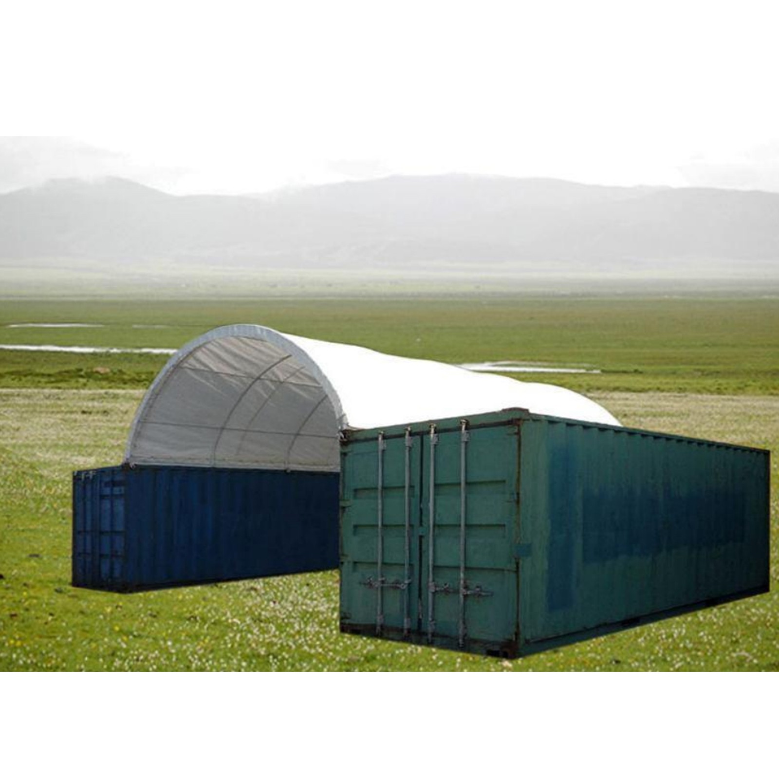 20×20′ PVC Construction Site Storage Shipping Container Canopy Shelter Frame