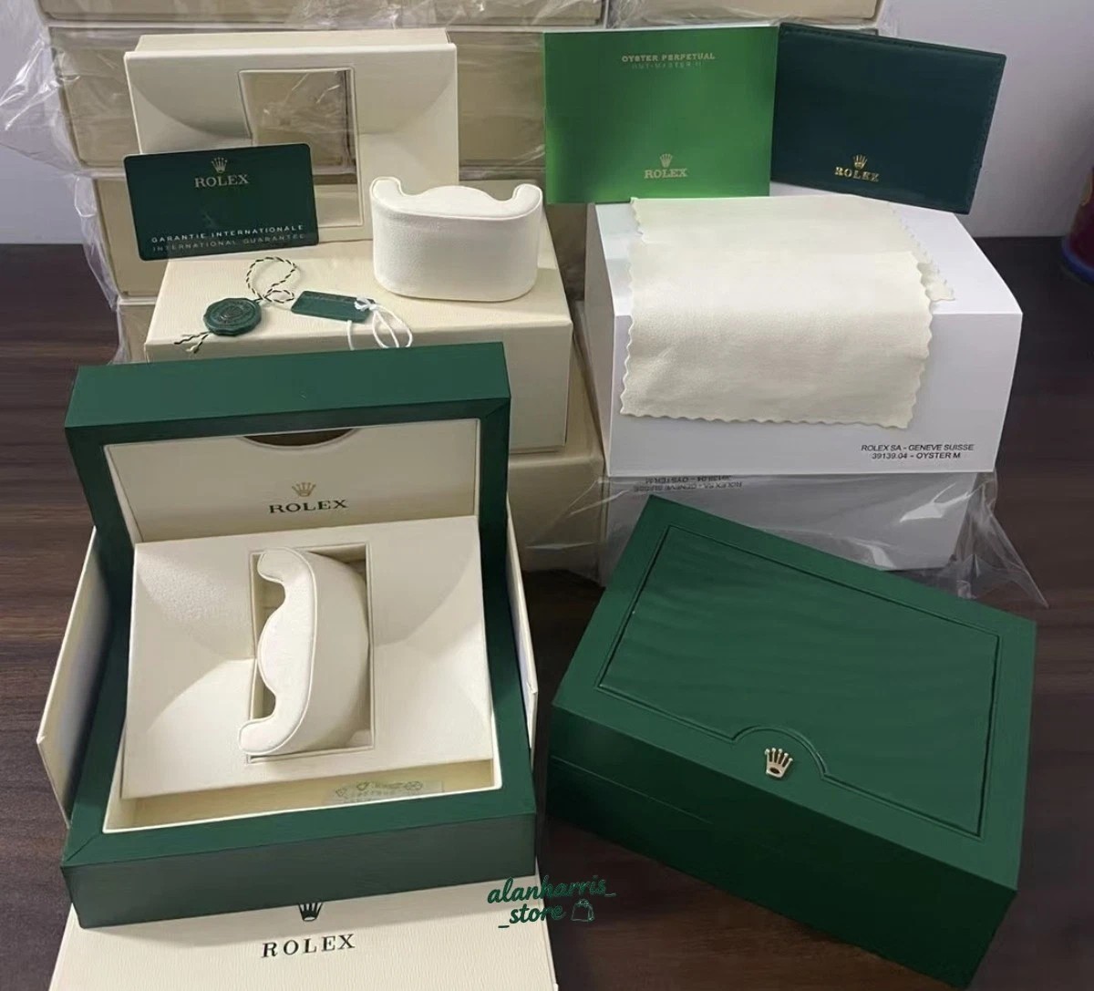 Rolex Green Wave Watch Box New See Photos