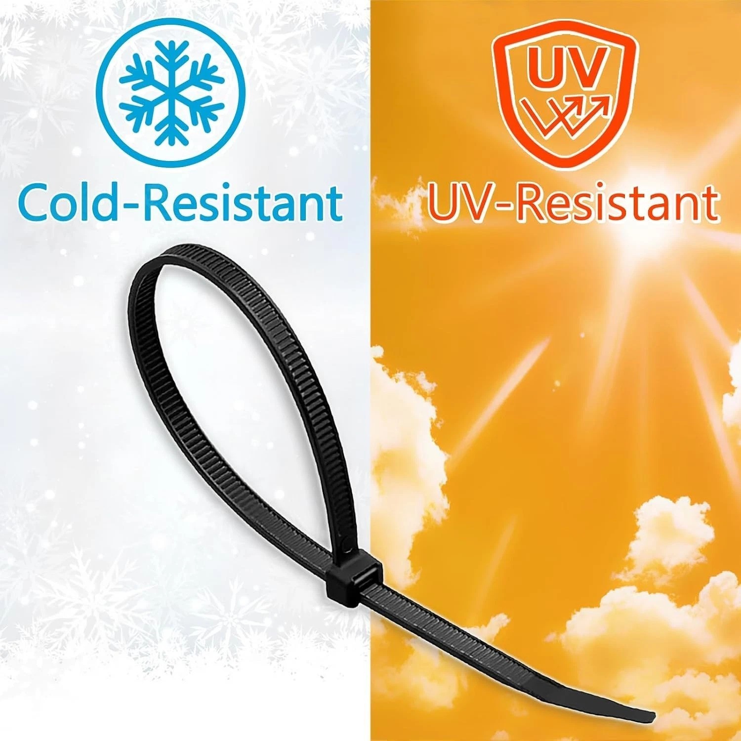 Versatile Black Zip Ties 10 Inch 100 Pack – Ideal for Indoor and Outdoor Use
