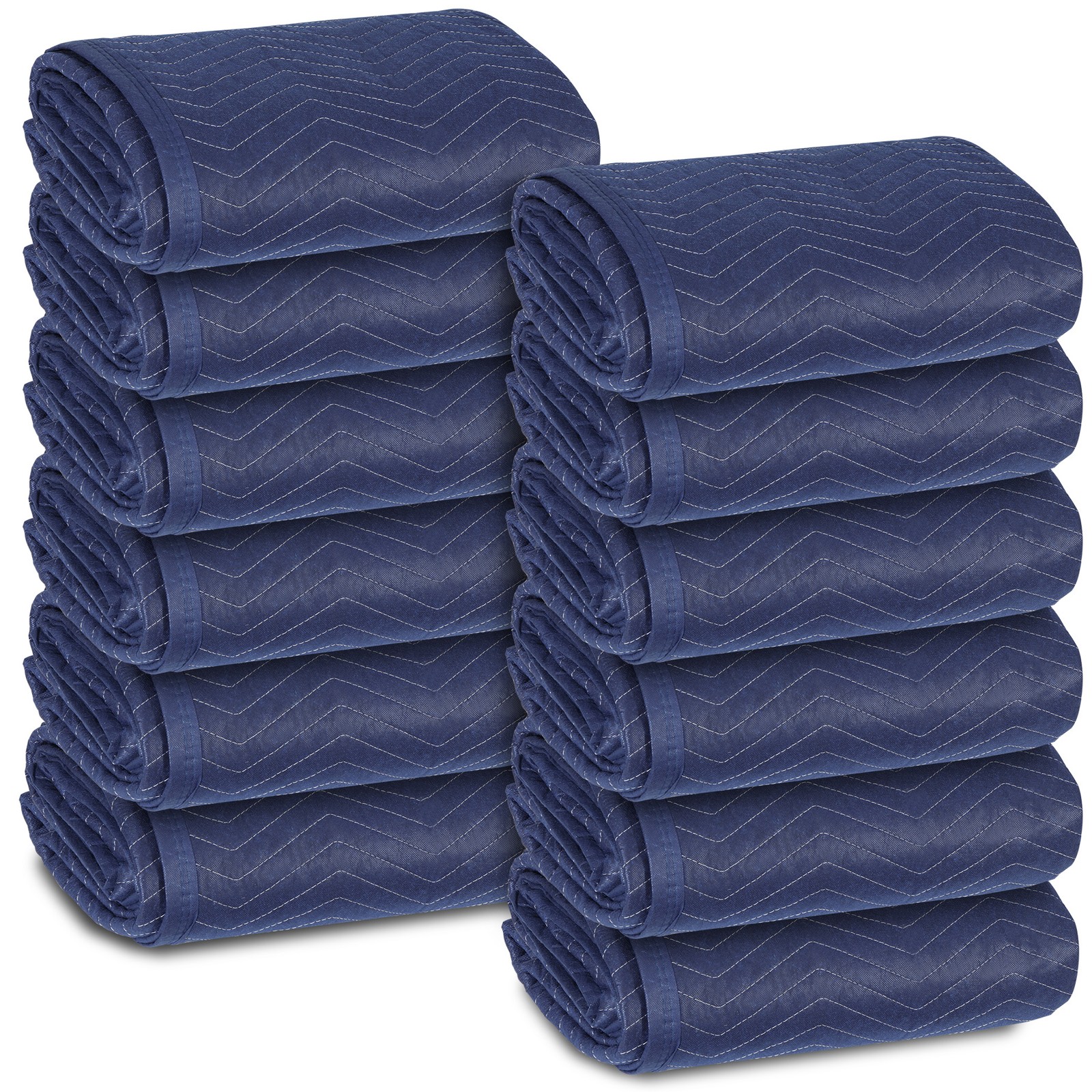12 Pack Moving Blankets 72″x80″ Heavy Duty Packing Blankets Furniture Dark Blue