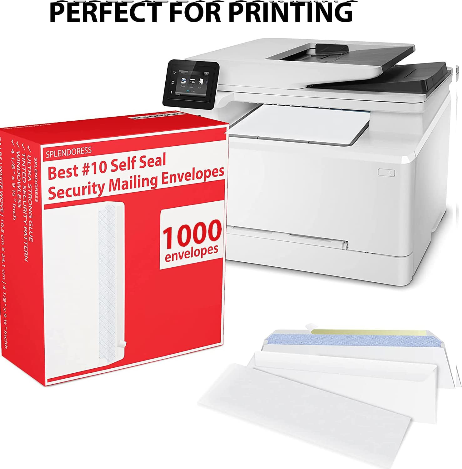 #10 Envelopes Letter Size Self Seal | 1,000 Business Mailing Security Peel