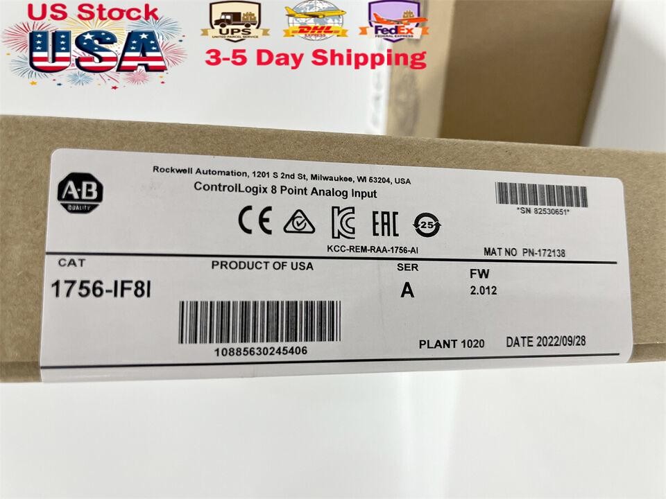 NEW AB 1756-IF8I ControlLogix 8 Point Analog Input Module 1756IF8I US Free Tax