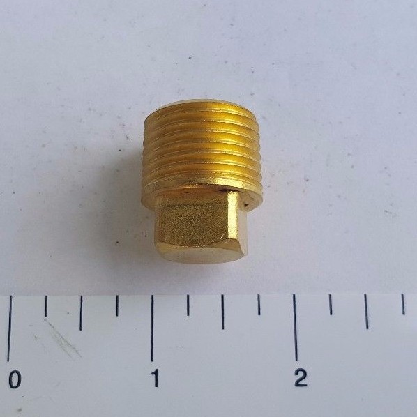 1) 1/2″ MALE NPT PIPE PLUG, SQUARE HEAD, LEAD FREE BRASS, FUEL OIL GAS WATER