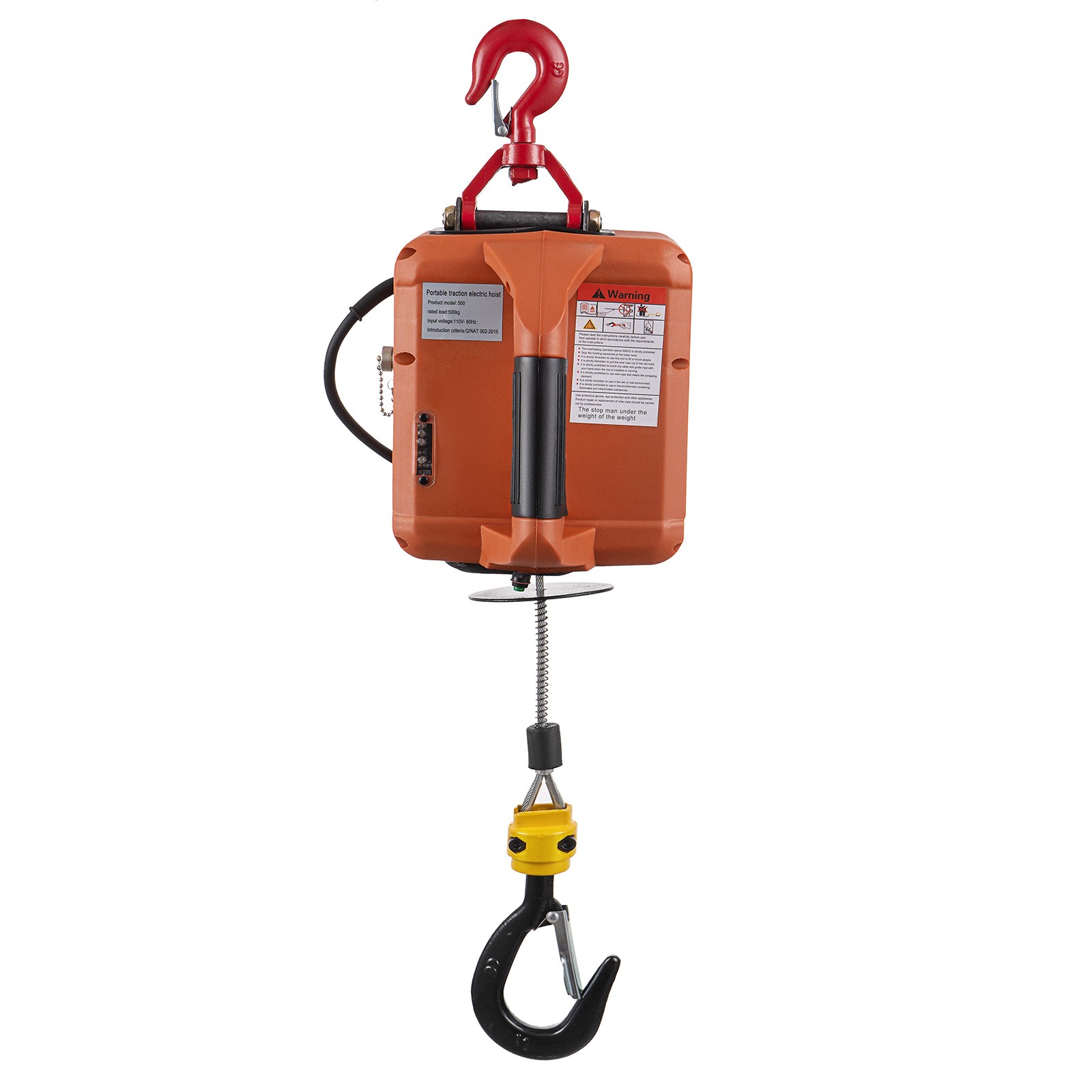 3 in 1 Portable Electric Hoist Winch 1100lbs Wired/Wireless Remote Control Crane