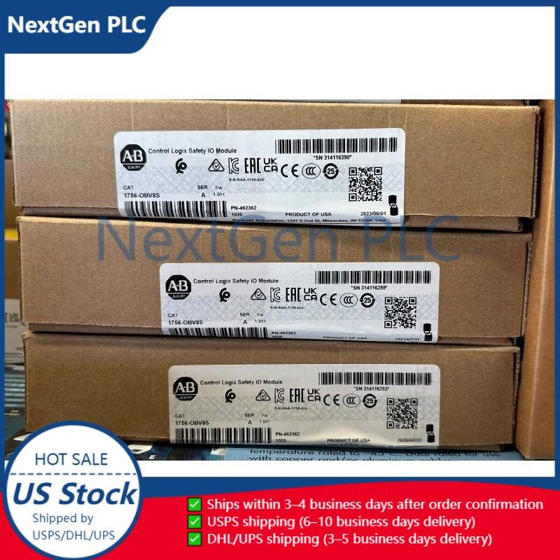 AB 1756-OBV8S ControlLogix Safety I/O Module 1756OBV8S New Sealed US Free Tax