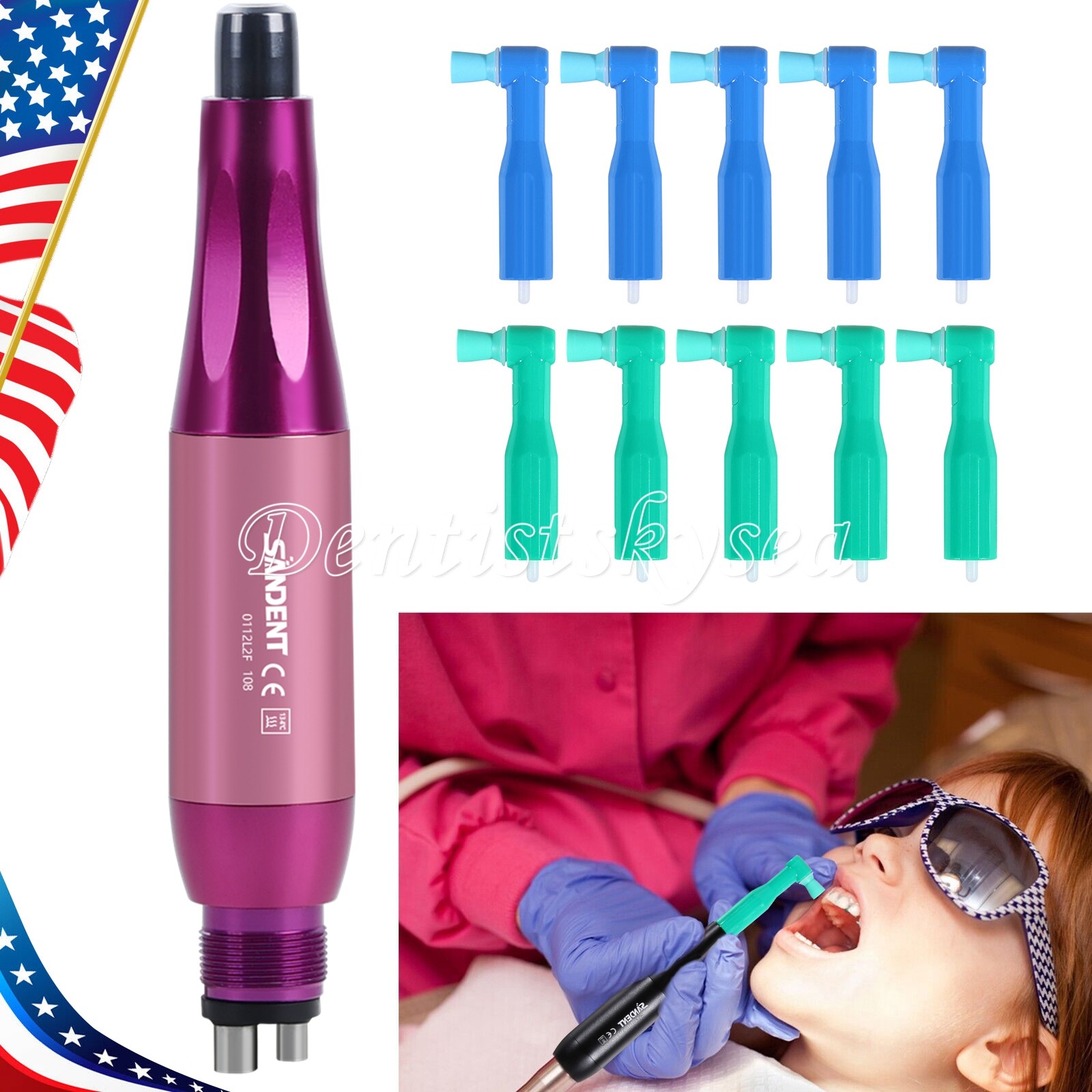 Dental Hygiene Prophy Handpiece Motor 4:1 Disposable Hygiene Prophy Angles Cups