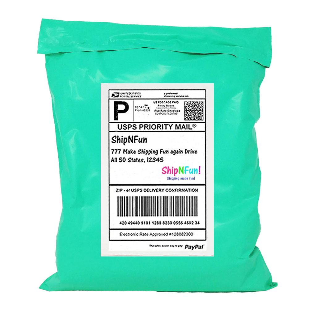 12×15 Pastel Pink &Teal Poly Mailers, HOT! NEW Designer Shipping Mailing Bags!