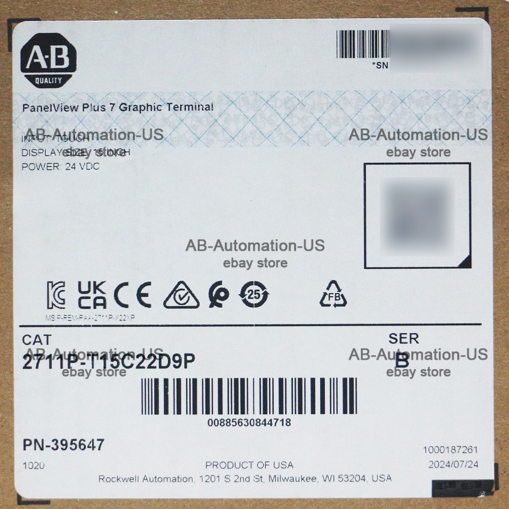 NEW Sealed 2711P-T15C22D9P PanelView Plus 7 Performance Terminal