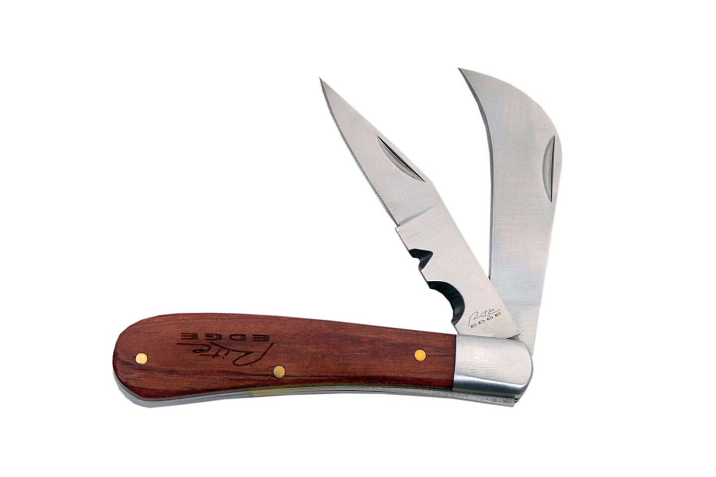 Large Hawkbill Electrician’s Folding Work Knife – Wood Handles – NEW