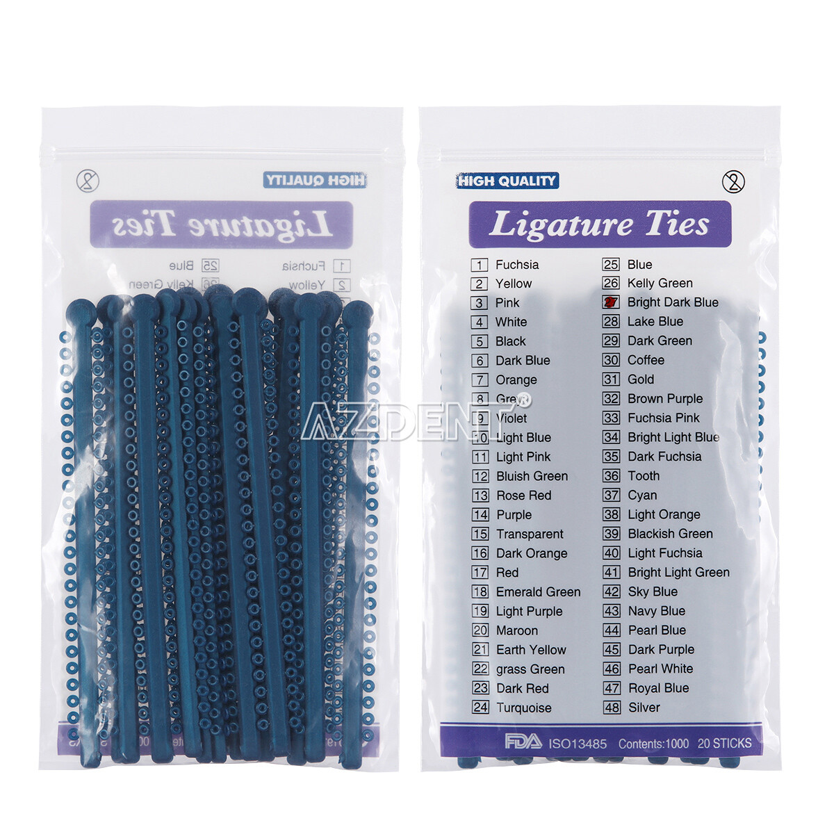 1000pcs Dental Orthodontic Elastic Ligature Ties/Ortho Brackets Brace AZDENT