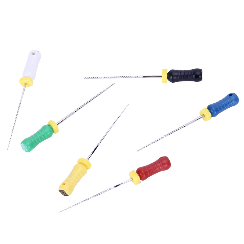AZDENT Limas de endodoncia manual dental K-Files acero inoxidable 21/25mm