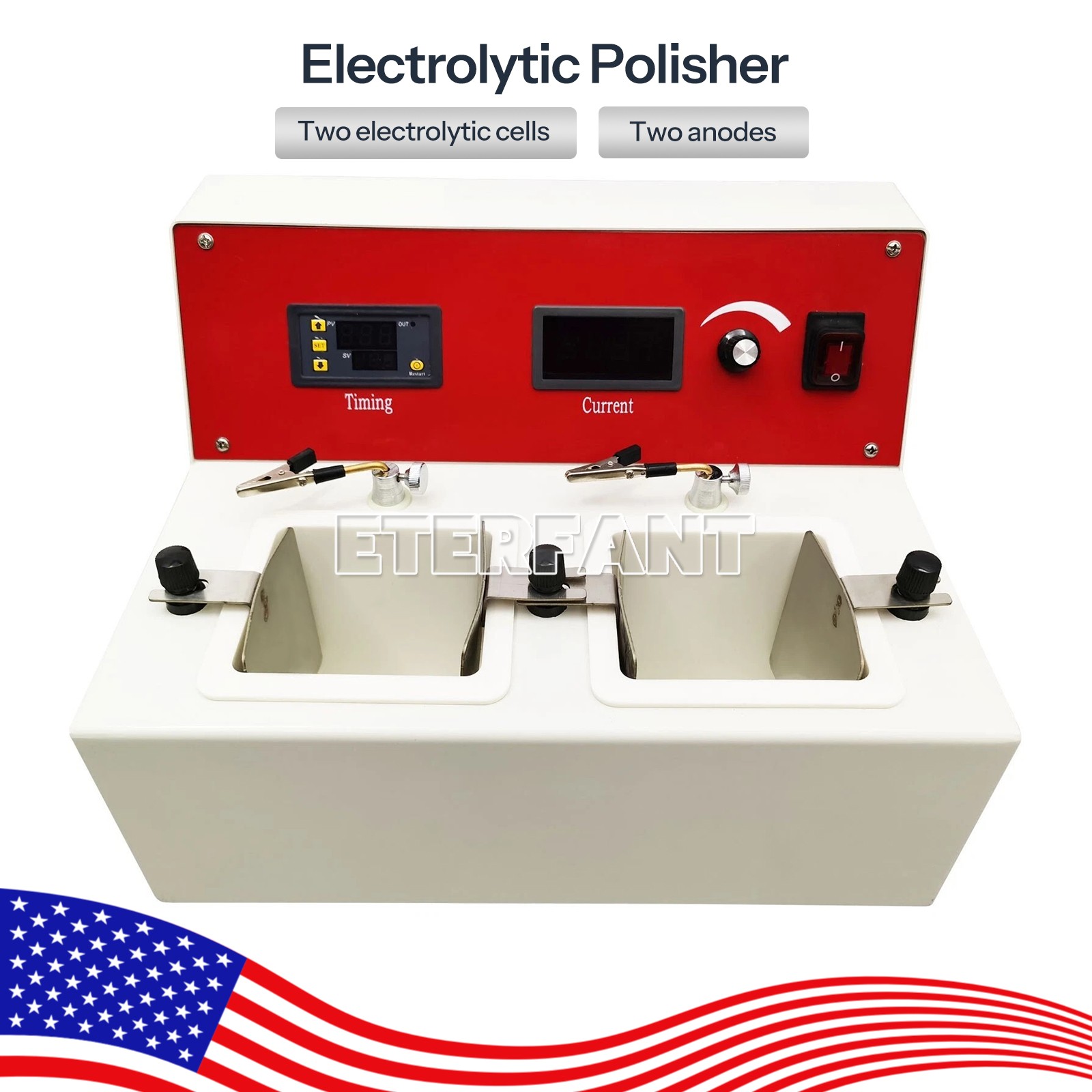 ETERFANT Electrolytic Polishing Machine With 2 Electrolytic Cells Dental Lab