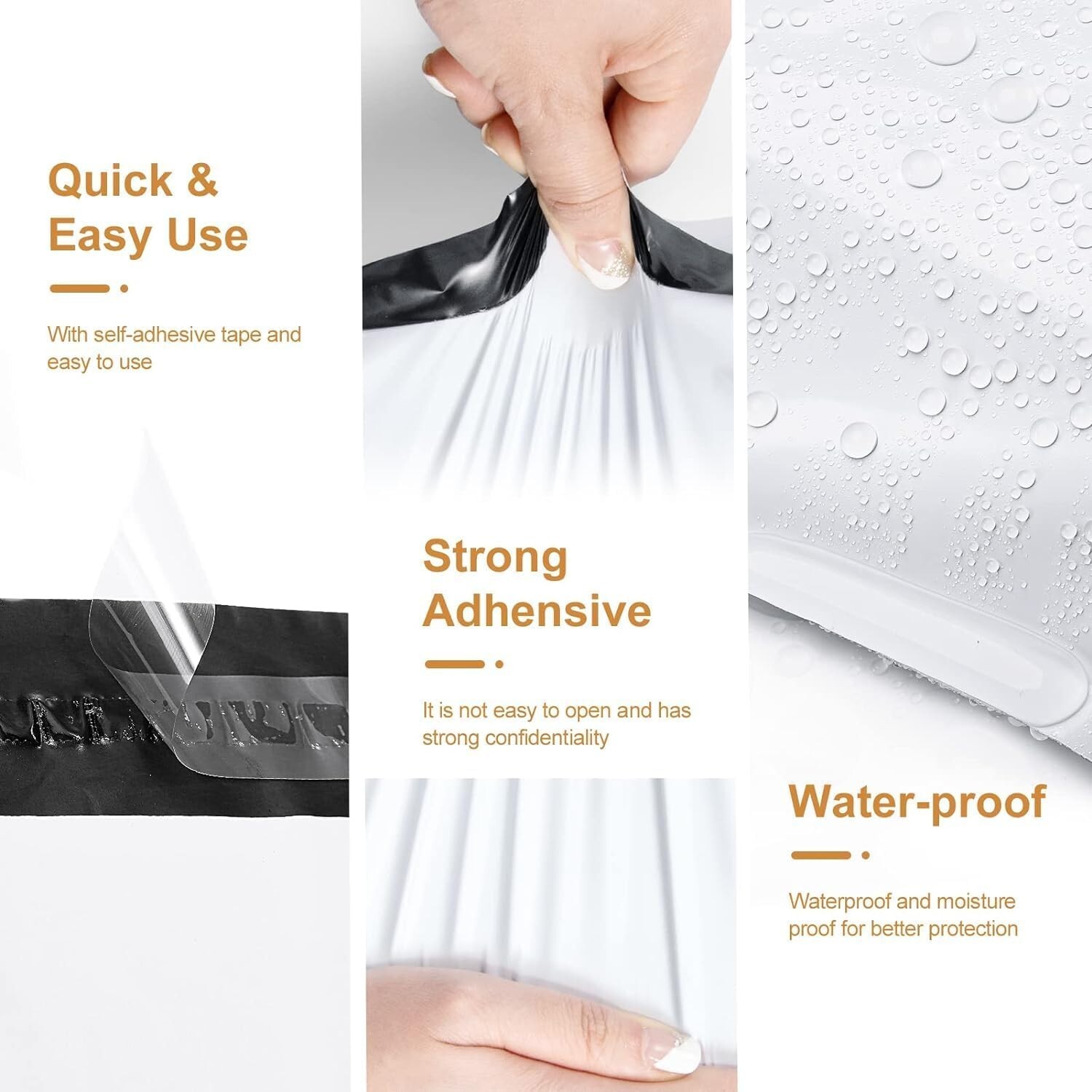 Large Poly Mailers 24×24 100Pc White Shipping Bag Plastic Package Bags Self-Seal