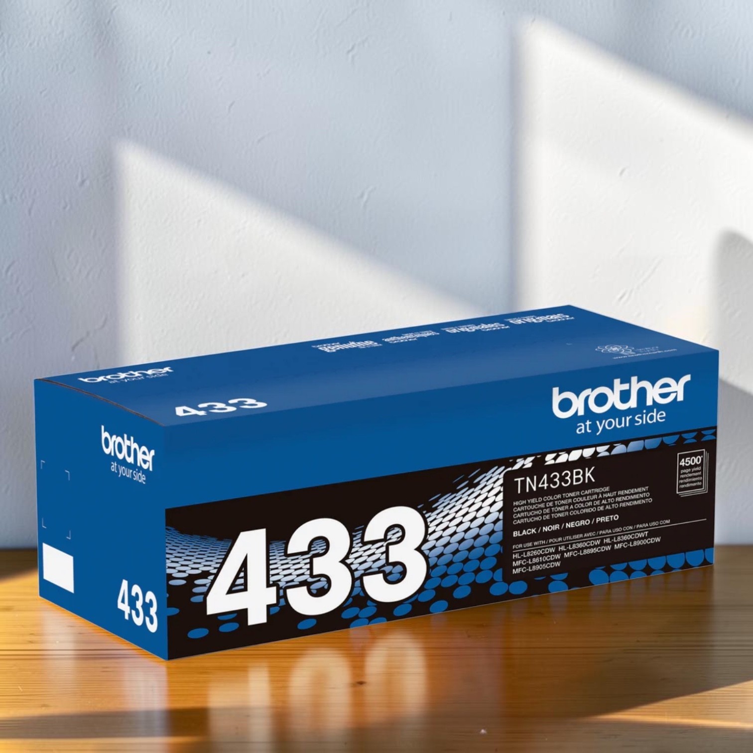 Genuine Brother TN433 High Yield Toner Cartridge Set Pack of 4 New Sealed Box