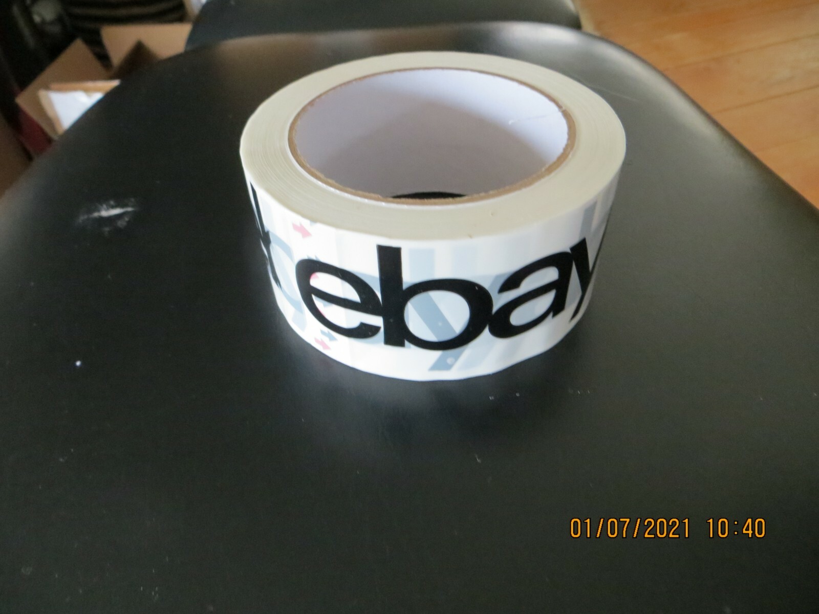 2″ x 75 yards WHITE & BLACK eBay-Branded Packaging Tape
