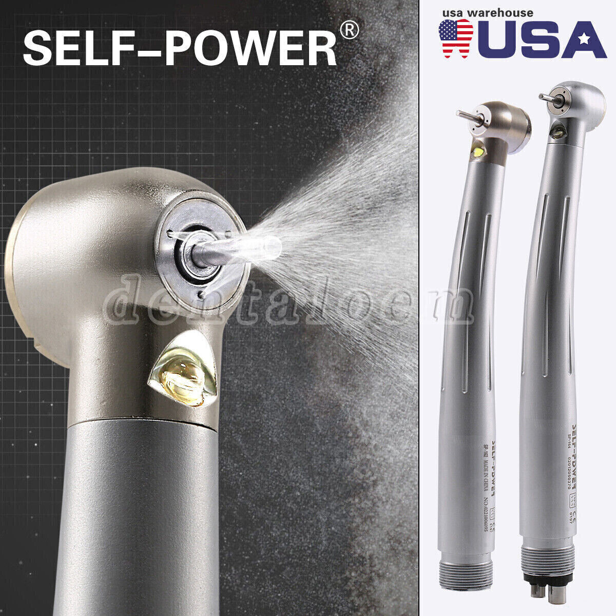 NSK Style Dental Fiber Optic LED E-generator / high speed handpiece 4HOLE/2HOLES
