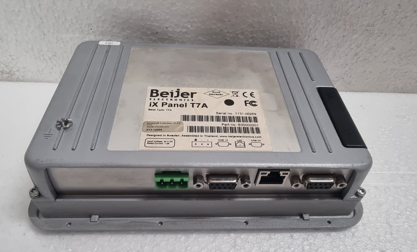 BEIJER ELECTRONICS IX PANEL T7A PART NUMBER : 630000201 HMI DISPLAY
