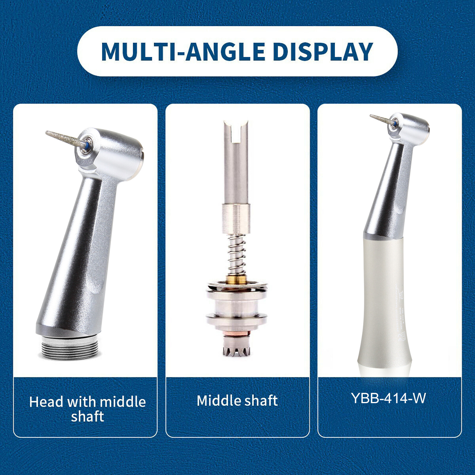 NSK Style Dental Slow/Low Speed FG 1.6mm Burs Contra Angle Handpiece Push Button