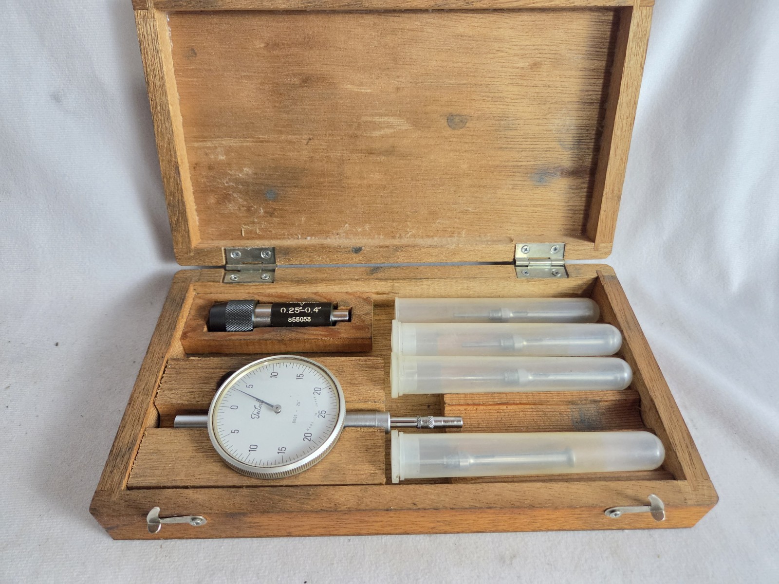 Takachiho 0.25-0.4″ Split Ball Bore Gauge W/Teclock Indicator Made In Japan