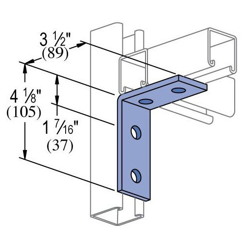 Unistrut P1325-GR, 4-Hole, 9/16″ Hole, Green, 90D, Channel Angle Fitting, 1pc