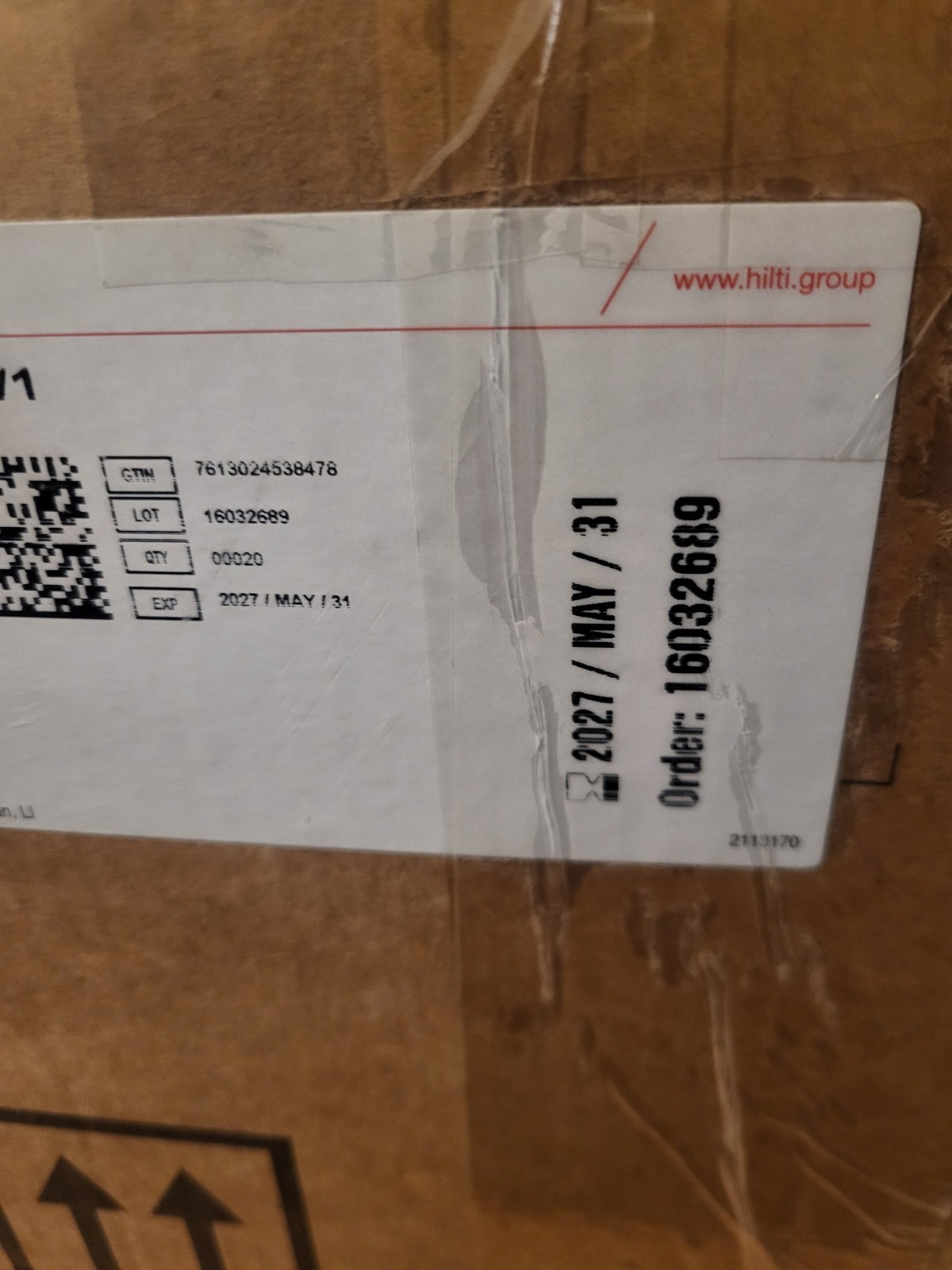 Hilti HIT-HY 200-R V3 Epoxy Adhesive 500ml Exp 2027/May/31