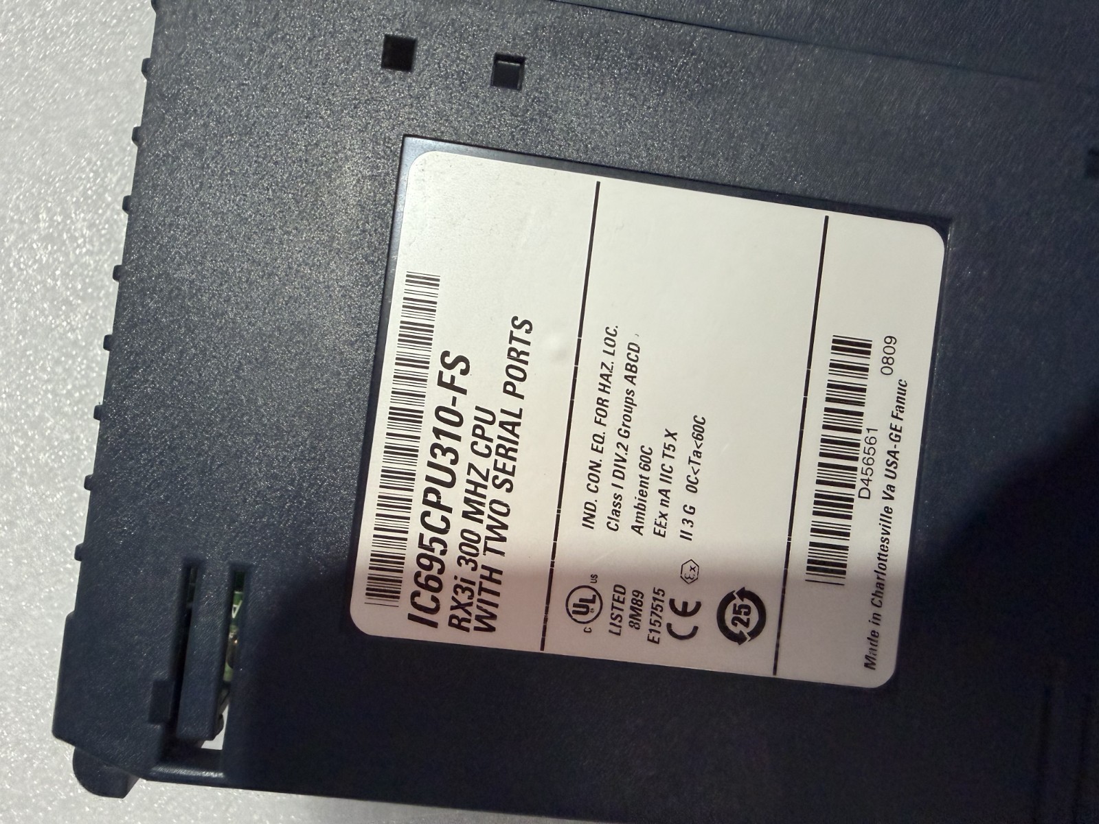 GE Fanuc IC695CPU310 RX3i PLC CPU Processor Module 300MHz Dual Serial Ports