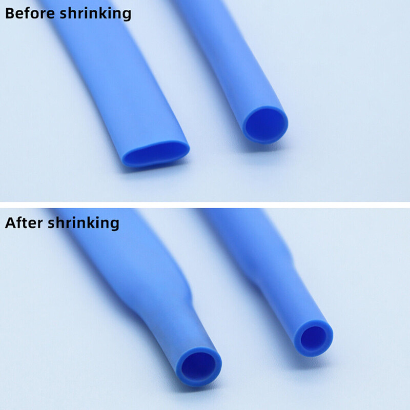 1.7:1 Flexible Silicone Heat Shrink Shrinkable Tube Tubing One Meter Blue φ1-12