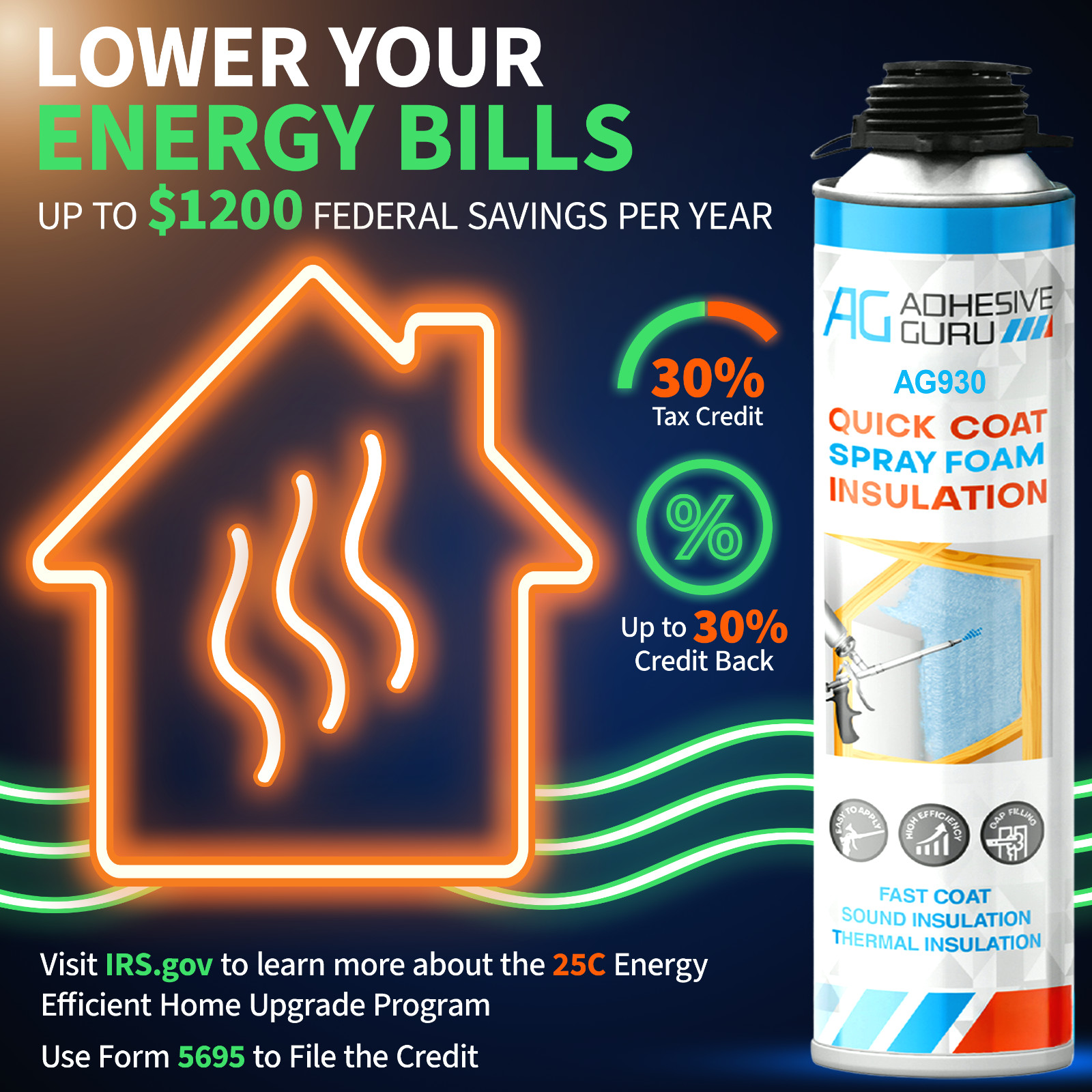 QuickCoat Closed Cell Spray Foam Insulation Kit for Wall–36×32.8oz Covers 720