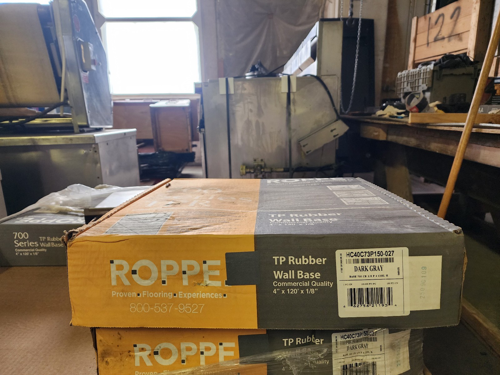 Roppe 700 Series TPR 1/8 in x 4 in x 120 ft TP Rubber Wall Base