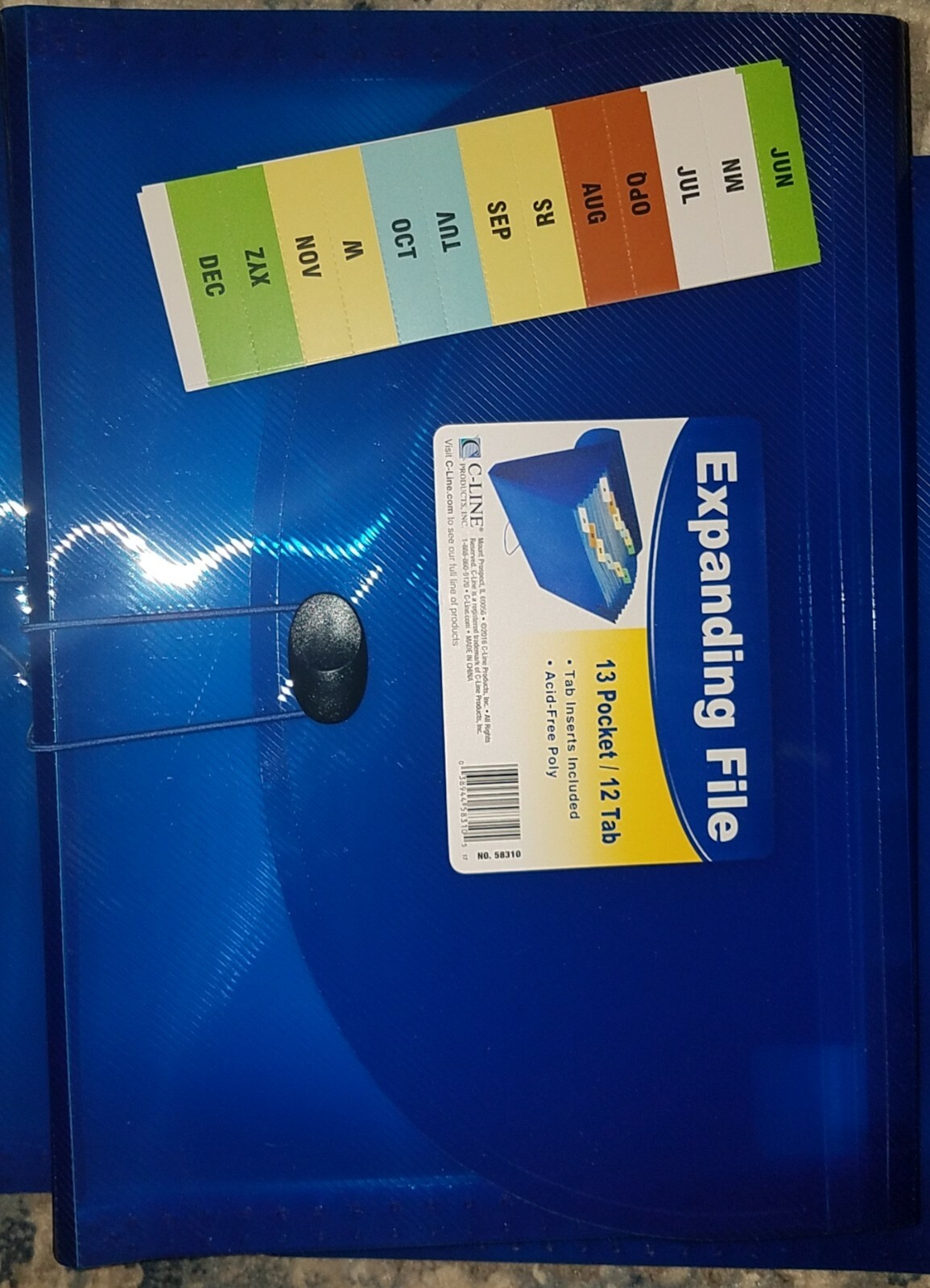 C-line 48315 Expanding File Letter – 8.50″ X 11″ 1 Each Blue