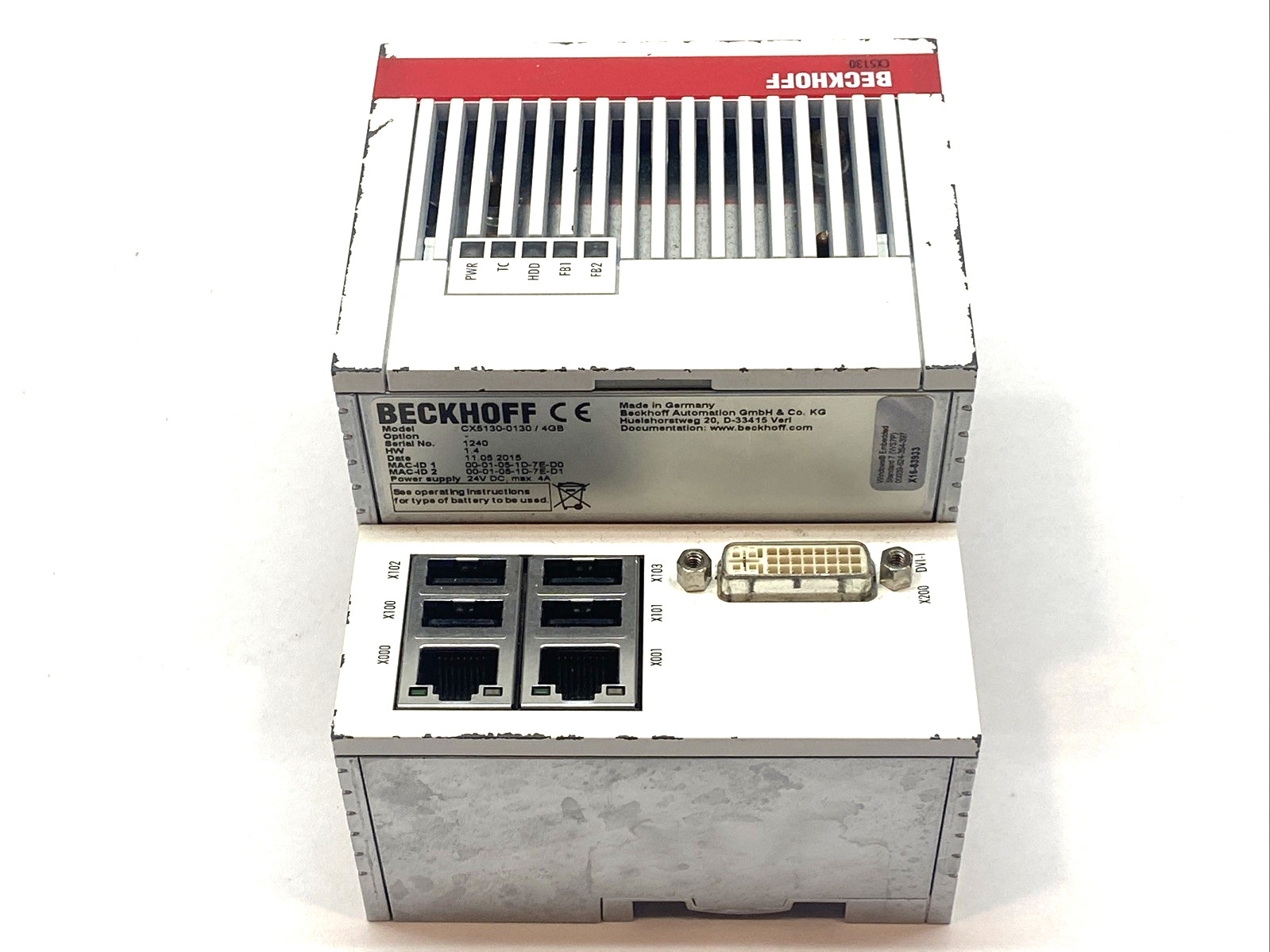 Beckhoff CX5130-0130/4GB CPU Module 24VDC 4A 4GB