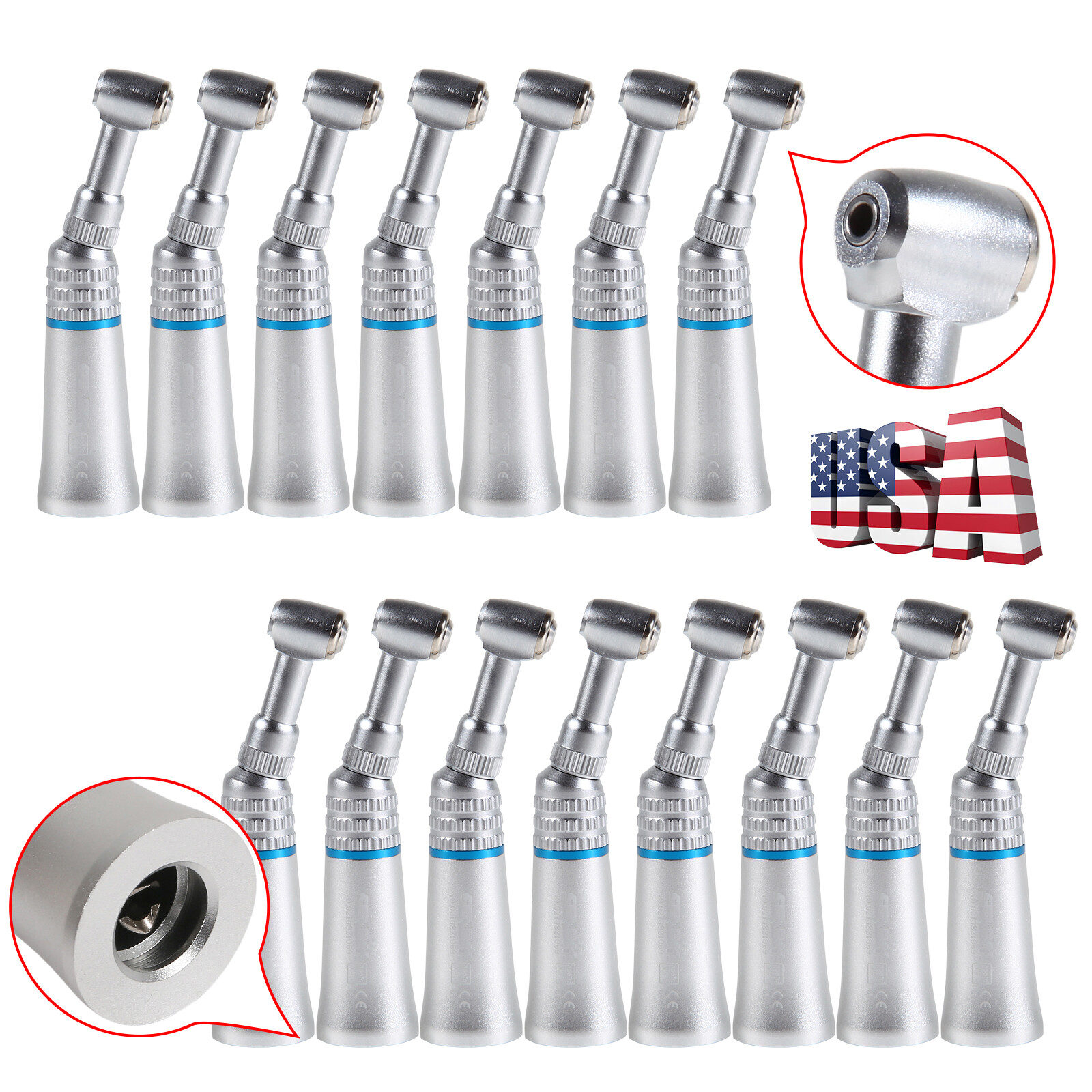 1-20 SEASKY Dental Low Speed Contra angle Push Handpiece External Spray Hxa