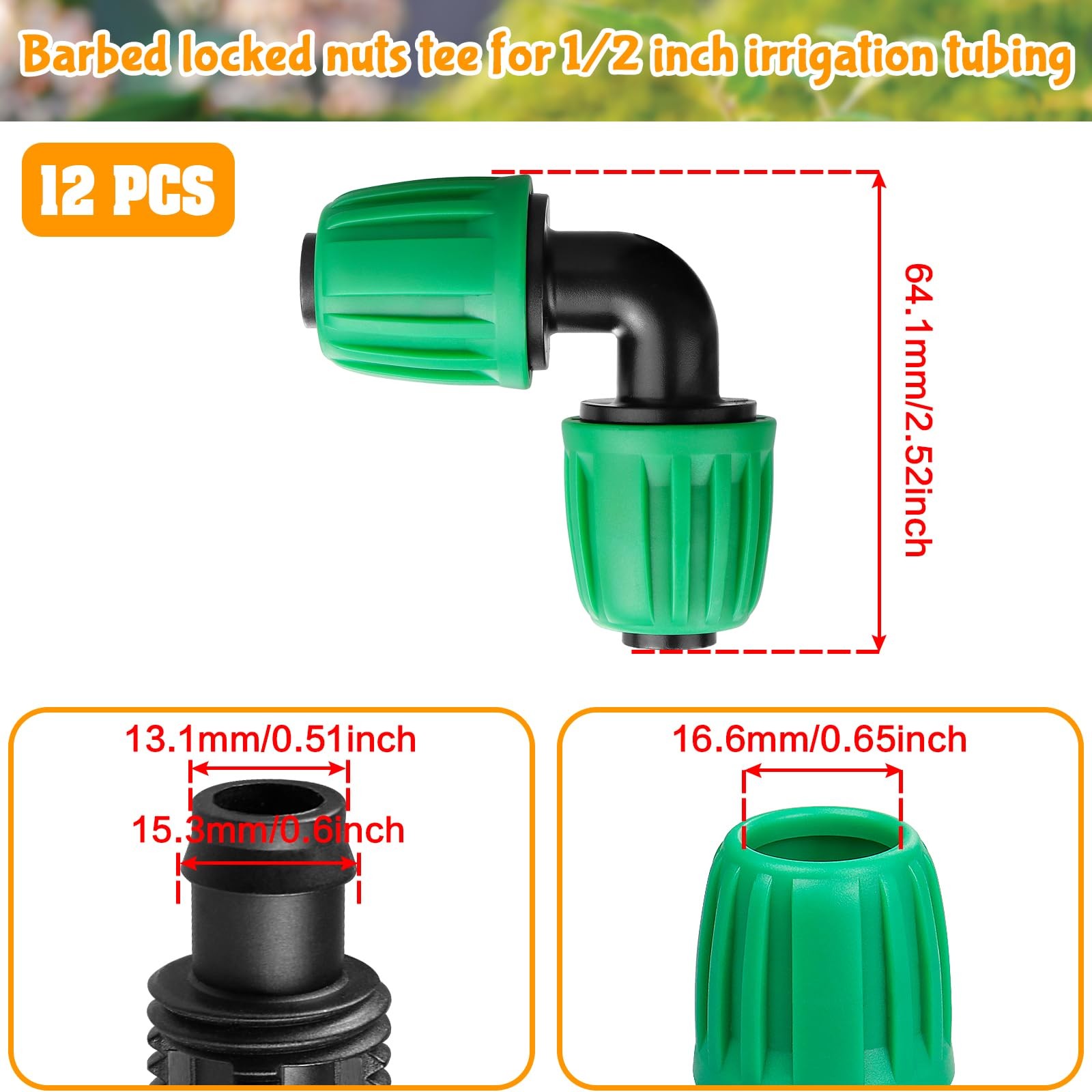 Drip Irrigation 1/2″ Elbow Fittingsï¼š1/2 Inch Drip Line Lock Barbed 90 Degre…