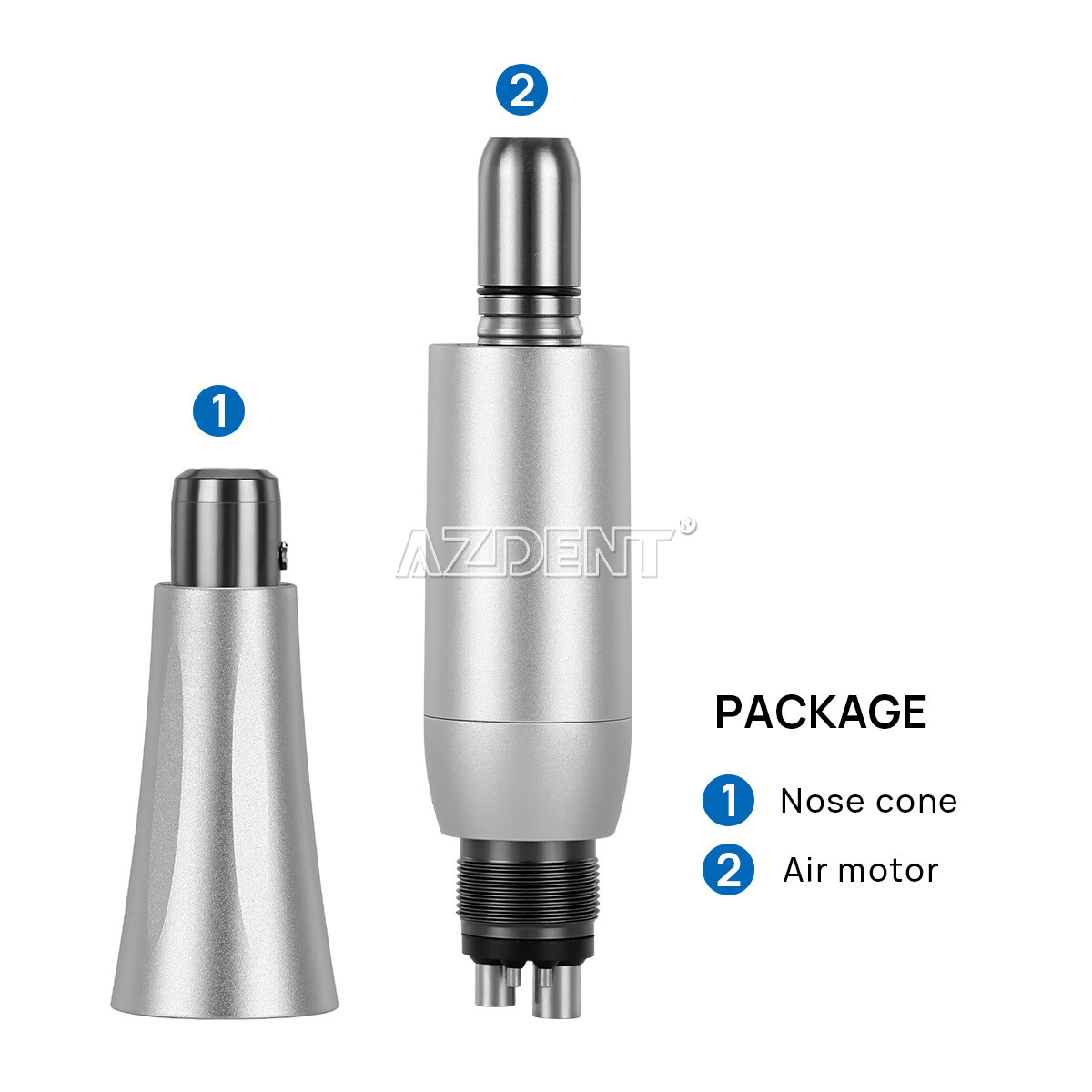 AZDENT Dental Hygiene Prophy Handpiece 4Holes 360°Swivel/Blue Motor/3*Nose cone