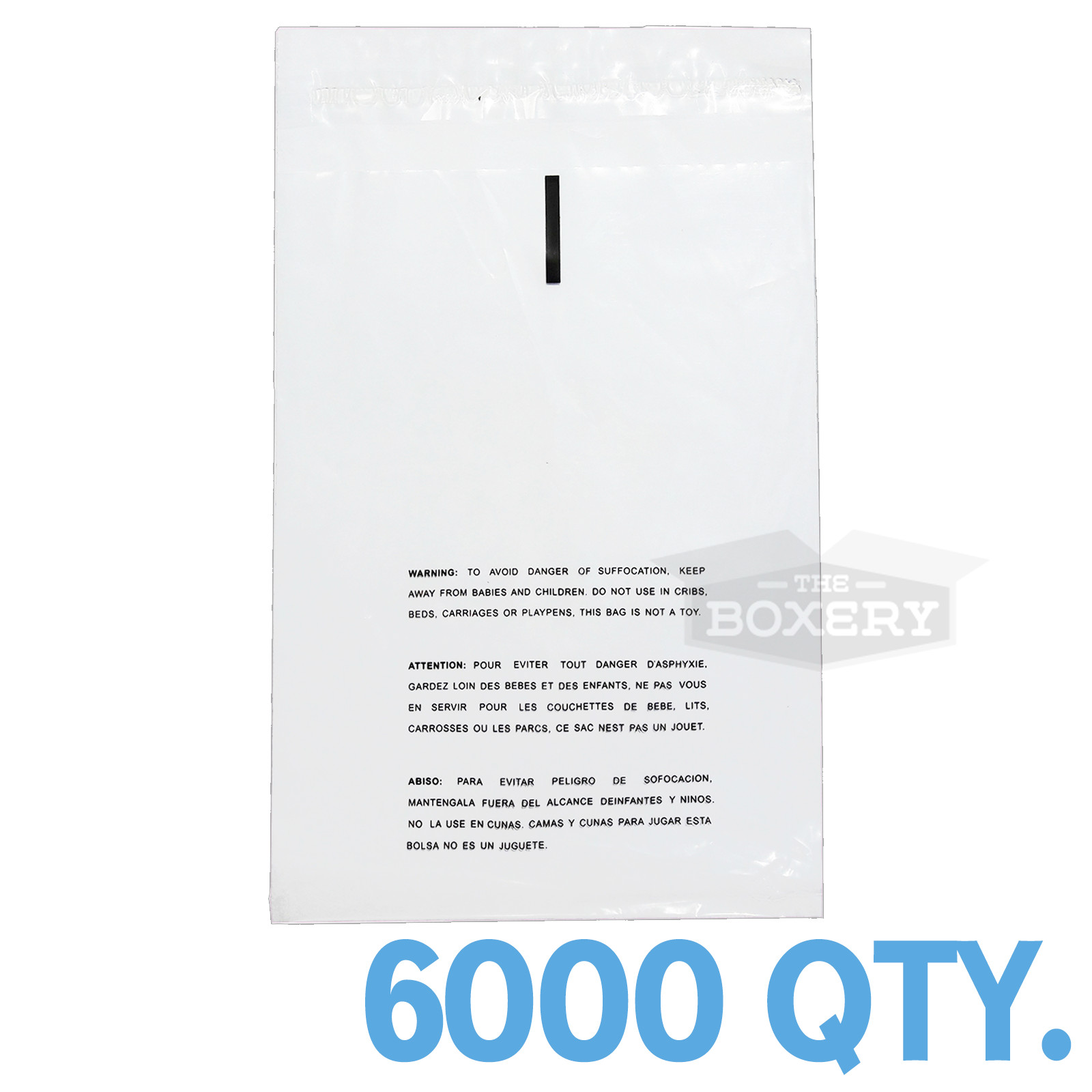 6000 9×12 Self Seal Suffocation Warning Clear Poly Bags 1.5 mil Free Shipping
