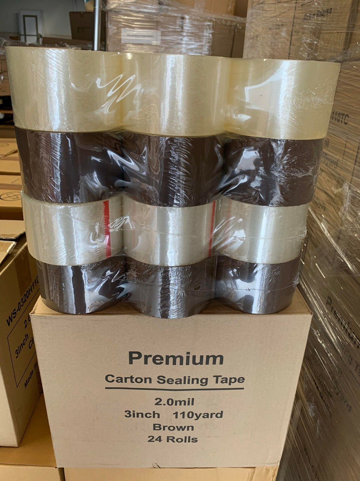 48 Rolls Clear Packing sealing Tape 3″x2ml 110 Yrd Box Shipping made in Malaysia