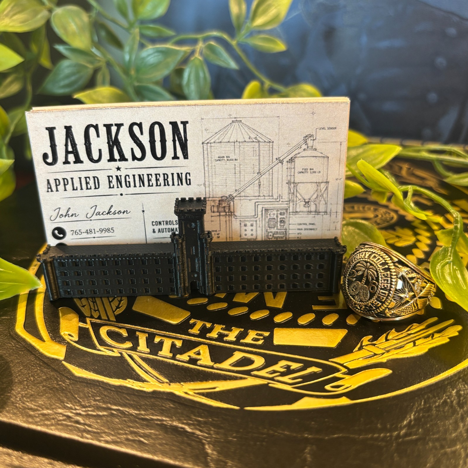Padgett Thomas Barracks Business Card Holder BLACK The Citadel 3D Printed