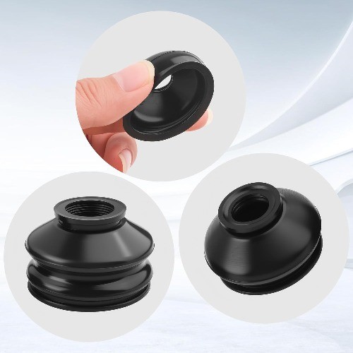 Universal Rubber Tie Rod Boot Set, 6PCS Replacement for Rack and P Color: 6PCS