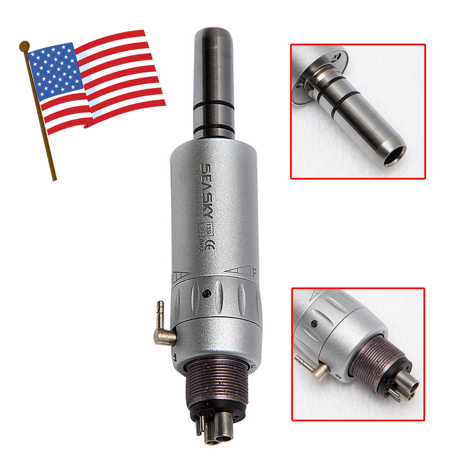 NSK Style Dental Slow Low Speed Handpiece Contra Angle Push / Air Motor 4 Holes