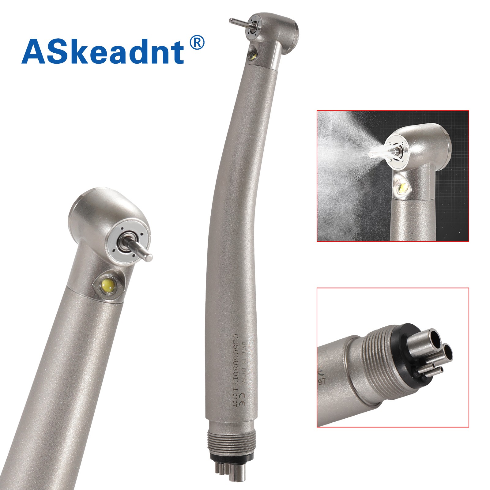 Dental LED Fibre Optic Contra Angle 1:1 Handpiece Fit NSK Ti-Max X25L Style