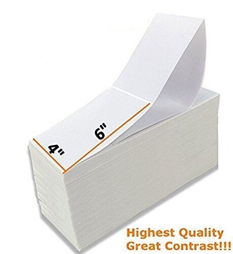 5000 Fanfold Labels 4″ x 6″ Direct Thermal Label Shipping Zebra ZP450 ZP505 1000