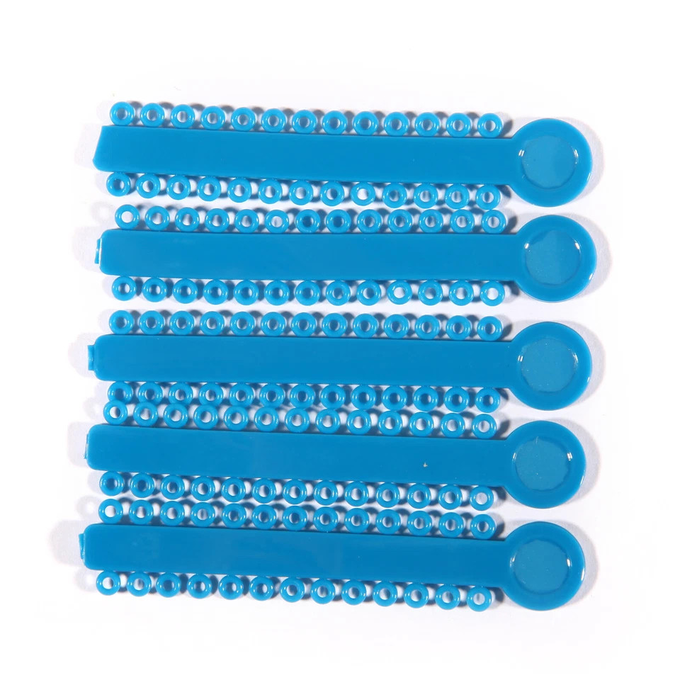 Orthodontic Dental Elastic Ligature Ties Rubber Ortho Braces Bands Teal