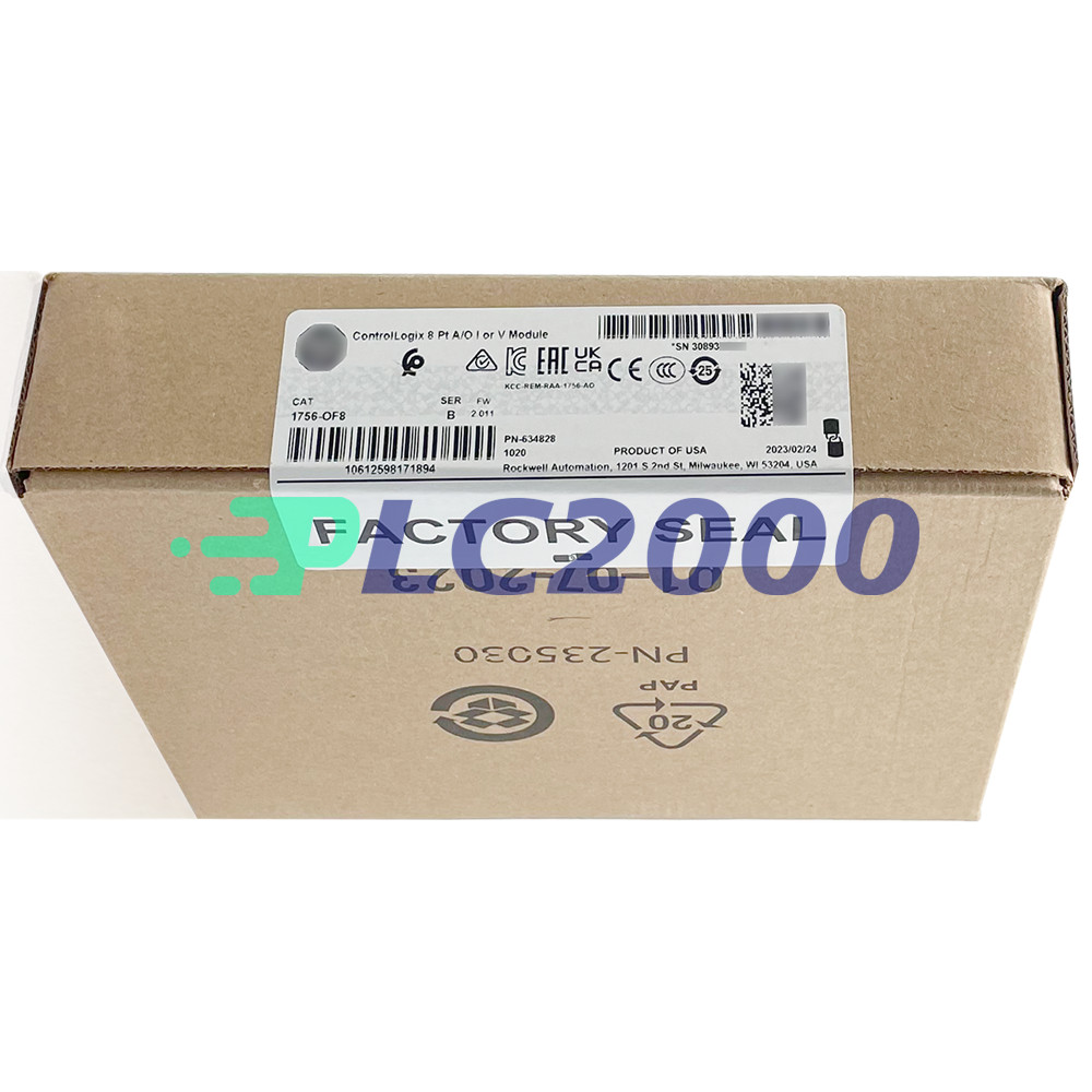 NEW Factory Sealed Allen Bradley 1756-OF8 ControlLogix 8 Pt A/O I or V Module