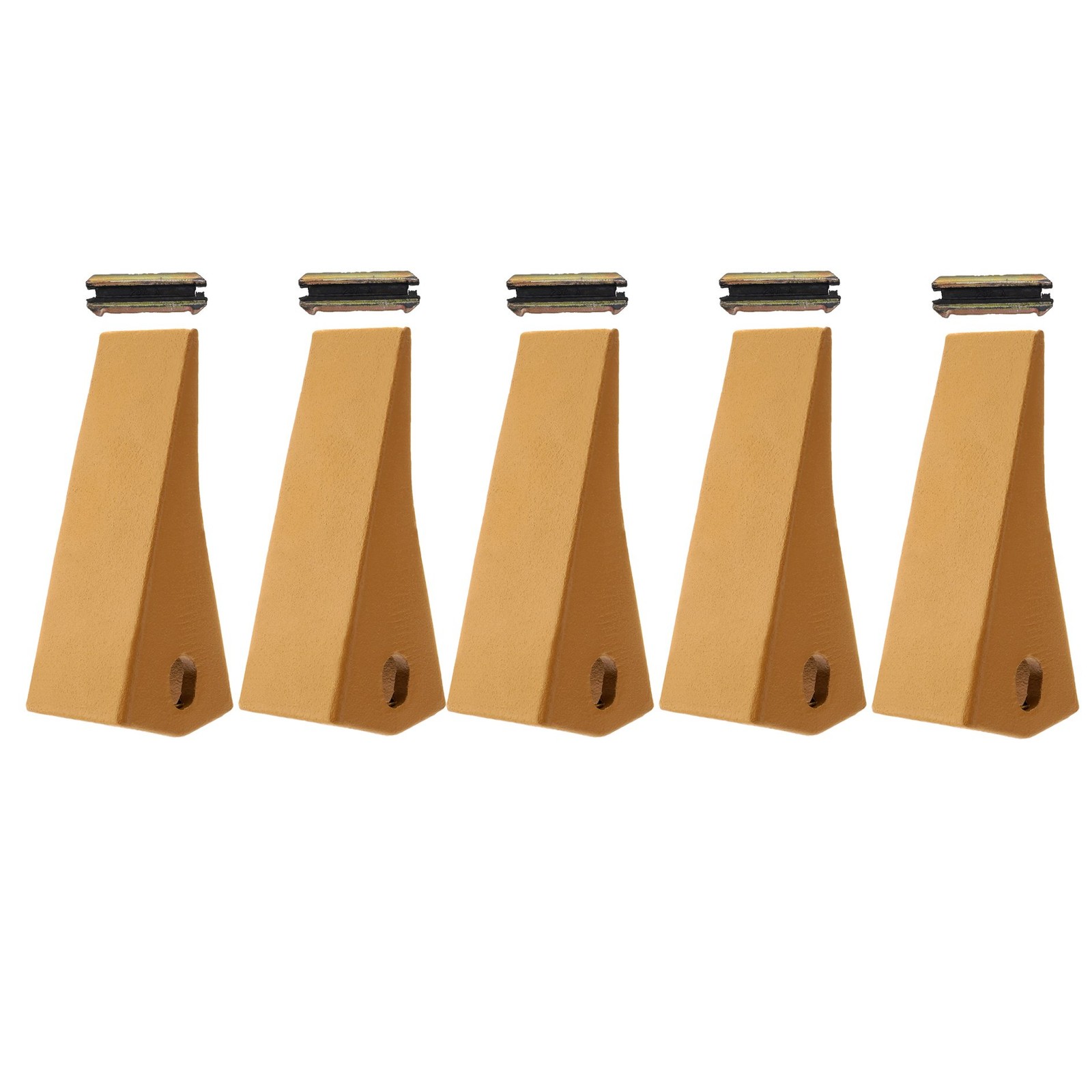 5PCS Universal Bucket Teeth w/ Pins 23, 230, 230SP for Backhoe / Skid / Mini Ex