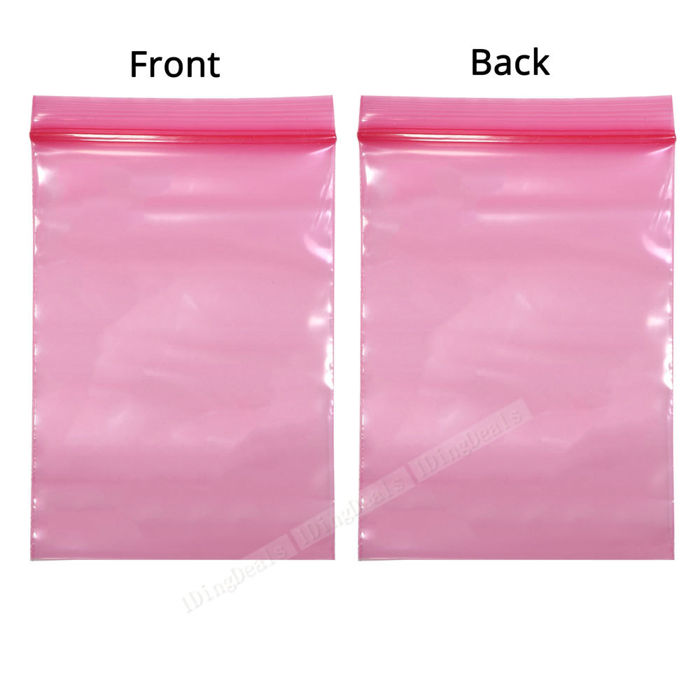 Multiple Sizes Colorful Glossy Poly Plastic Flat Zip Lock Pouch Bag M14