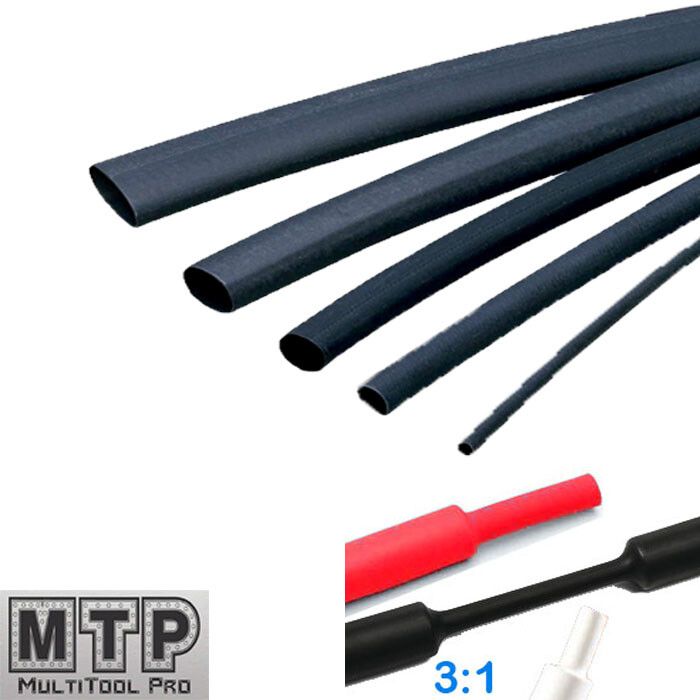 25 50 pcs 6″ 1/4″ 6.4 mm 3:1 Heat Shrink Tubing Adhesive Lined Dual Wall Red